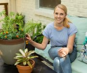 Chelsea Lipford Wolf on Deck with Small Bug-Repellent Container Garden