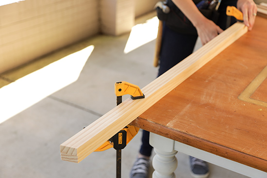 Clamping 1x2s to Table to Work Faster