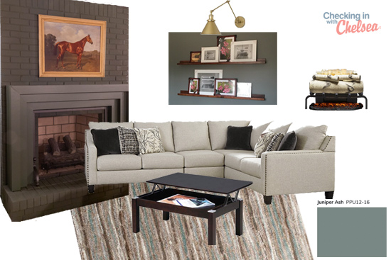 Calm and Cozy Living Room Moodboard
