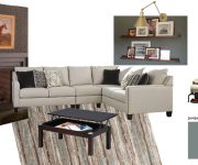 Moodboard for Calm and Cozy Family Room Den