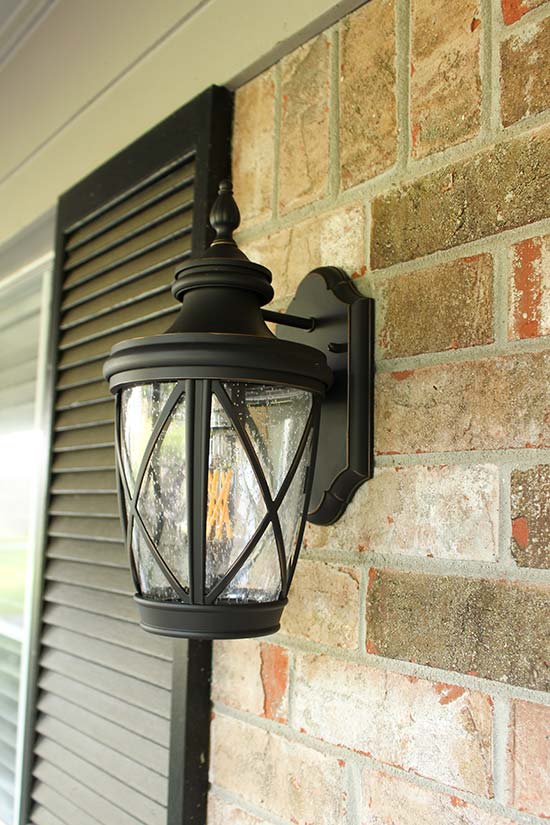 Bronze and Seeded Glass New Porch Lantern Wall Sconce