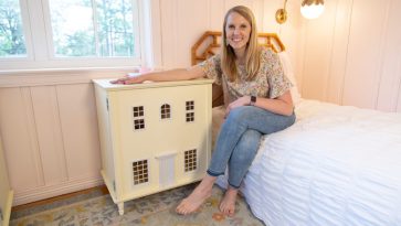 Completed DIY Dollhouse Nightstand Build