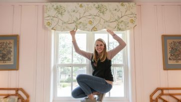 DIY Window Cornice Boards Covered in Fabric