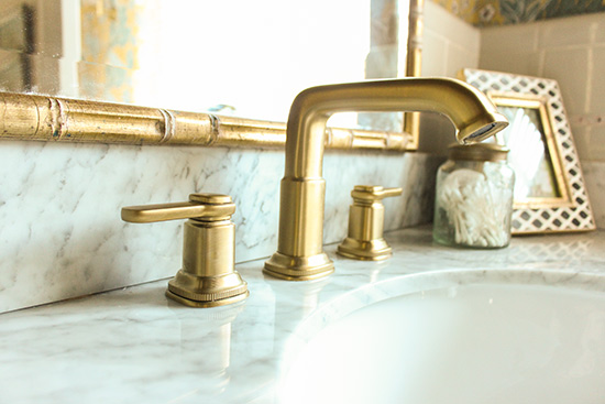 Brass Gold Kohler Bathroom Sink Faucet