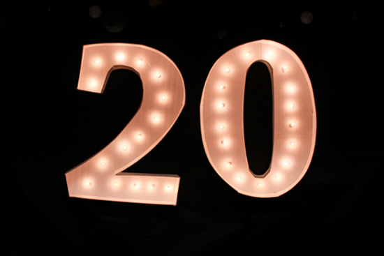 Lighted Marquee Numbers for Birthday Party