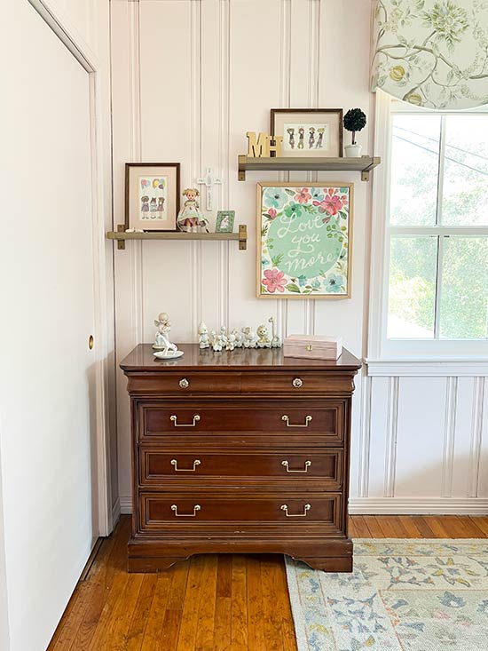 Antique Dresser with Shelves and Tchotchkes 