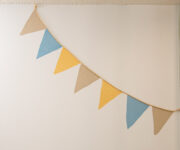 Completed Hand Painted Pennant Flag Banner Kid Bedroom